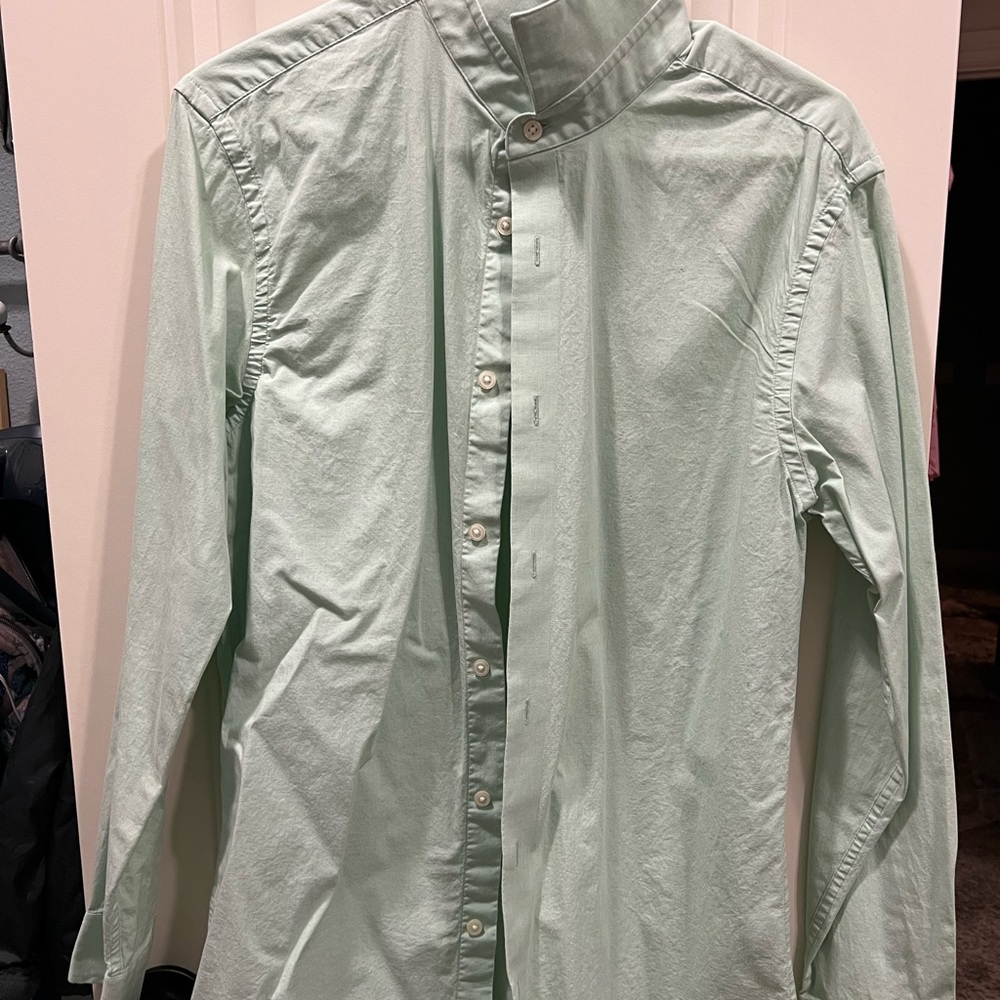 Banana Republic Mint Green Casual Button Down Shirt, Medium